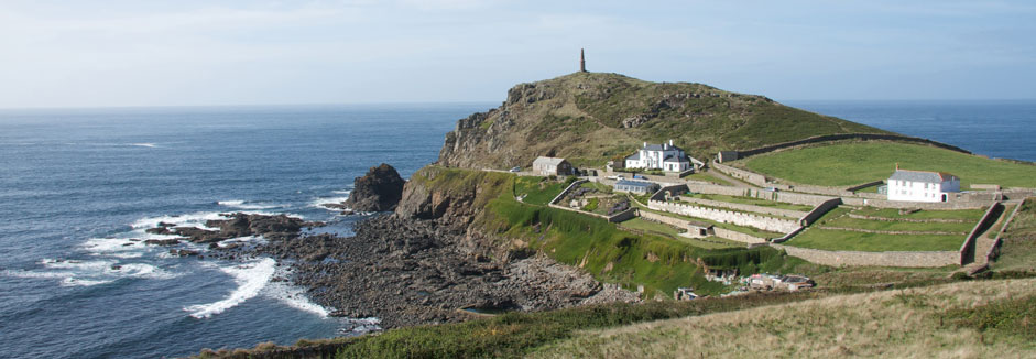 View of Cape Cornwall and the coastline near St Just