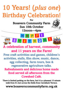 Bosavern Community Farm Birthday Poster